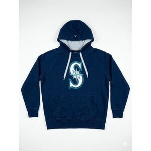 Antigua Pullover Men Blue SzXL(T)Signature Embroidered Logo MLB Seattle Mariners